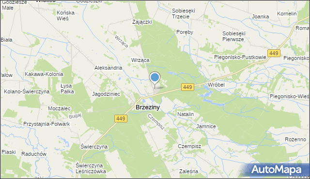 mapa Osiedle Generała Zajączka, Osiedle Generała Zajączka na mapie Targeo